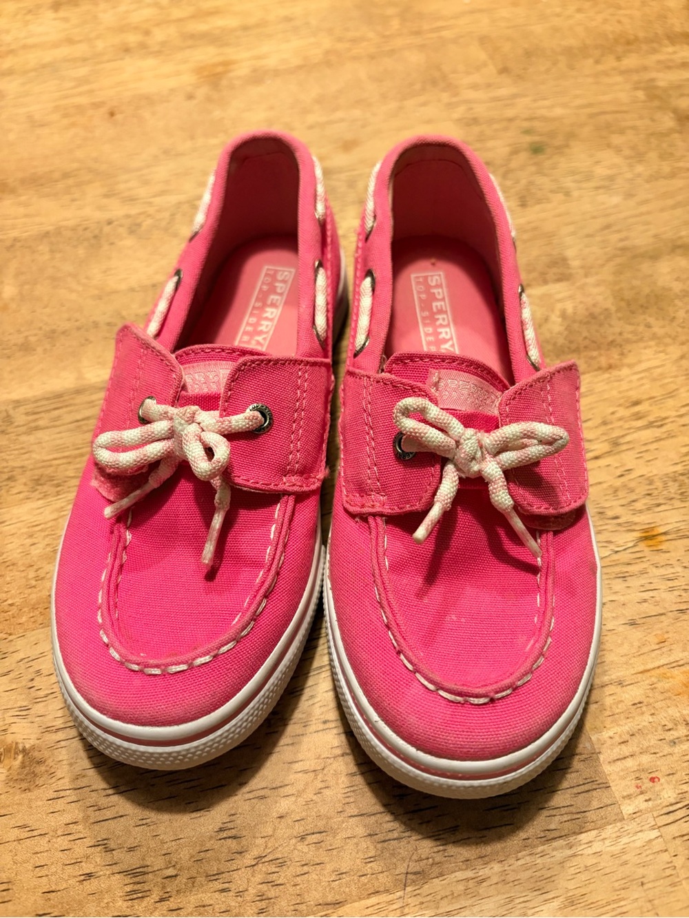 Sperry Kids Hot Pink Canvas Boat Shoes